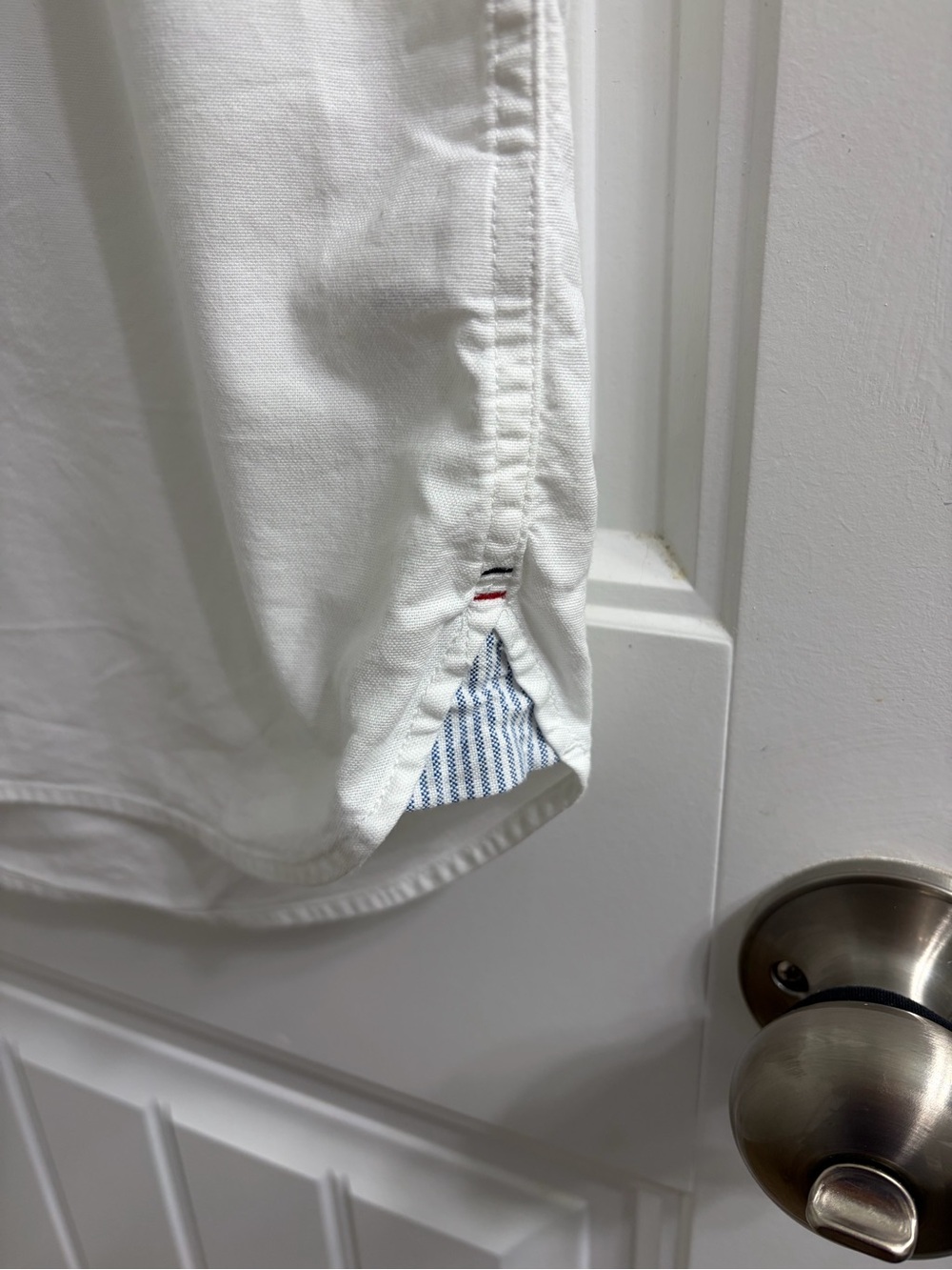 Tommy Hilfiger Men’s White Oxford Stretch Short-Sleeve Button-Down L Classic - Picture 4 of 9